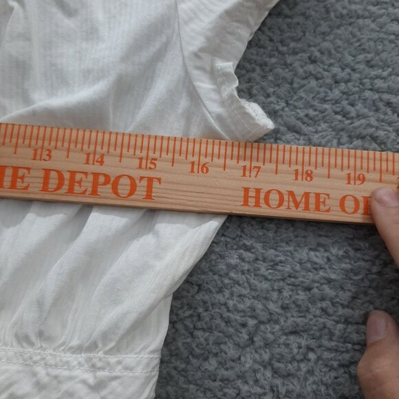 So wear it declair it White Short Sleeve Blazer Peplum Waist Notched Collar Sz L - Picture 2 of 10